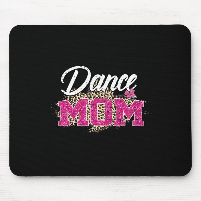 Tapis De Souris Danse Maman Leopard Drôle Danser Fête des mères (Devant)
