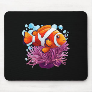 Tapis De Souris Danse Poisson Clown Dans L'Anémone De Mer