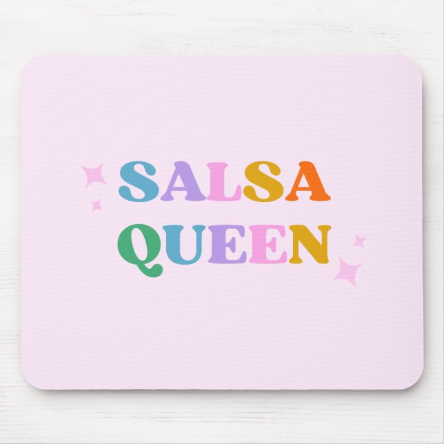 Tapis De Souris Danse salsa typographie rétro moderne  (Devant)