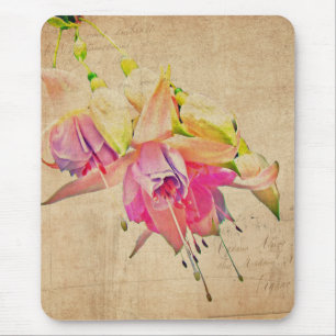 Tapis De Souris Danser Dans Le Vent - Fleurs Fuchsia