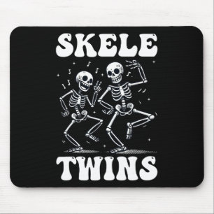 Tapis De Souris Danser Drôle Skeletons Twins Halloween Noël