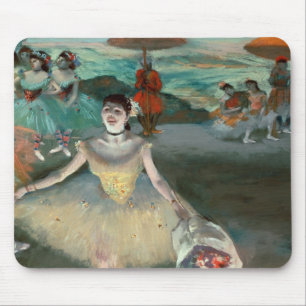 Tapis De Souris Danseur d'Edgar Degas avec le bouquet, faisant