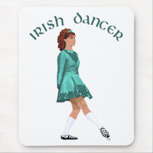 Tapis De Souris Danseur irlandais en chaussures souples en turquoi