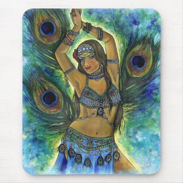 Tapis De Souris Danseur Mousepad de paon (Devant)