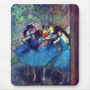 Tapis De Souris Danseurs en bleu par Edgar Degas, Ballet Art Vinta