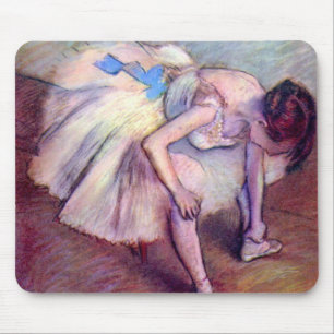 Tapis De Souris Danseuse assise par Edgar Degas, Art de ballet vin