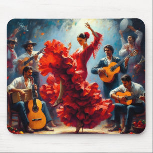 Tapis De Souris Danseuse de Flamenco Groupe de Musique Espagnole