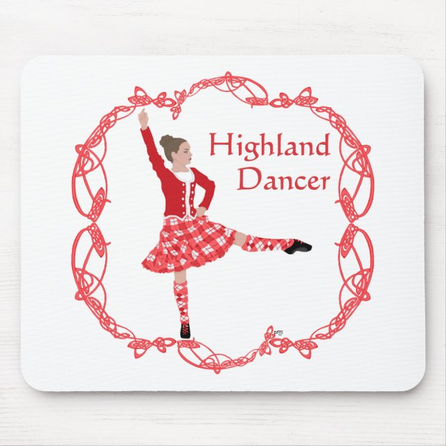 Tapis De Souris Danseuse des Highlands écossais Motif noué celtiqu (Devant)
