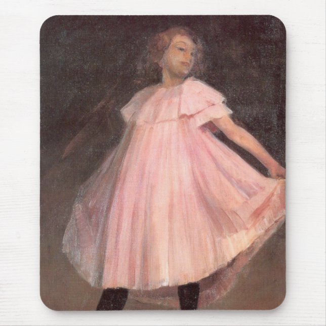 Tapis De Souris Danseuse en robe rose (Devant)