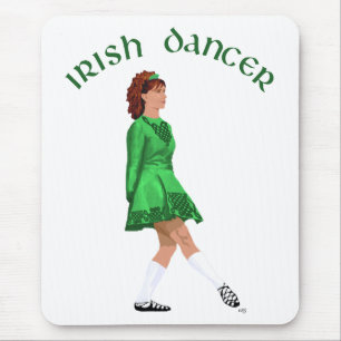 Tapis De Souris Danseuse Irlandaise Soft Shoe en Vert
