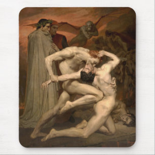 Tapis De Souris Dante et Virgile en enfer (par Bouguereau)