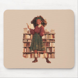 Tapis De Souris Dark Academia Black Girl Library