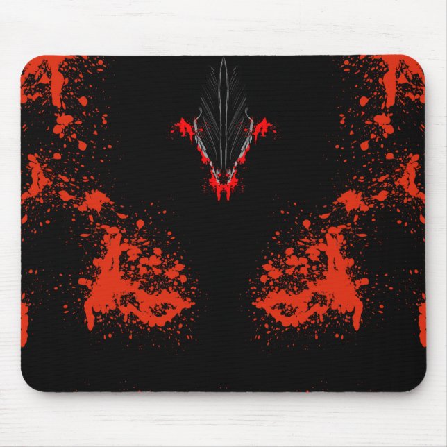 Tapis De Souris Dark Anime Fantasy Crow and Demon Art (Devant)