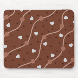 Tapis De Souris Dark Chocolate Heart Speckled Pattern