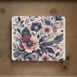 Tapis De Souris Dark Romance Bourgogne Art Déco Floral Été