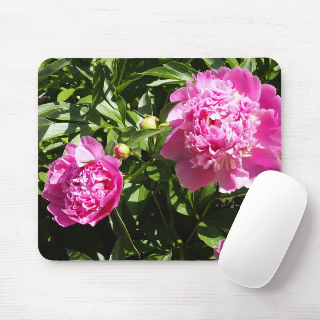 Tapis De Souris Dark rose peonies (Avec souris)