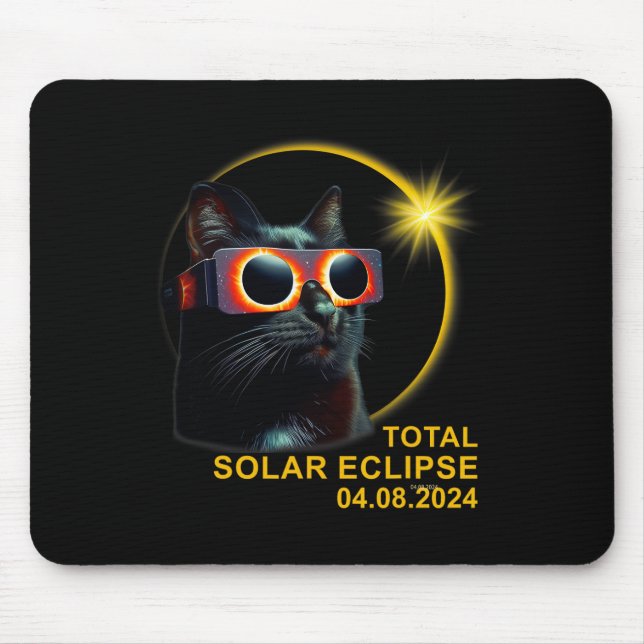 Tapis De Souris Darkness My Friend Solar Eclipse 8 avril 2024 Funn (Devant)