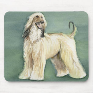 Tapis de souris d'art de chien de lévrier afghan