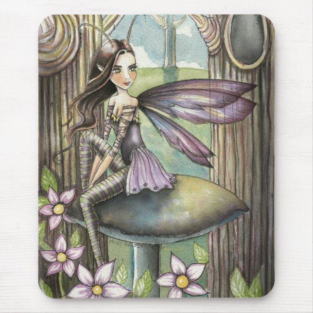 Tapis de souris d'art fantastique de fée de fleurs (Devant)
