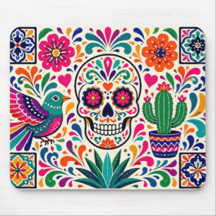 Tapis de souris d'art populaire mexicain coloré