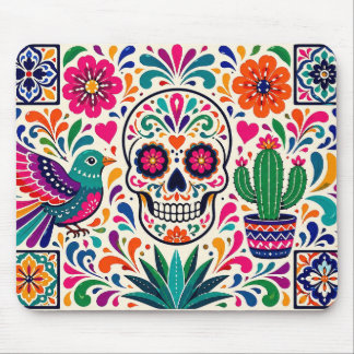 Tapis de souris d'art populaire mexicain coloré