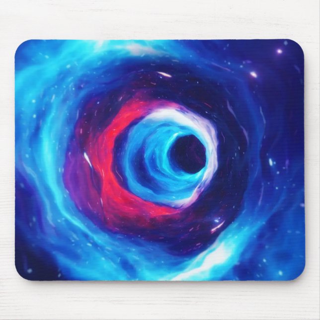 Tapis de souris d'art spatial "Dans le trou de ver (Devant)