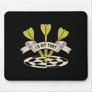 Tapis De Souris Darts - Je frapperais ce Bullseye