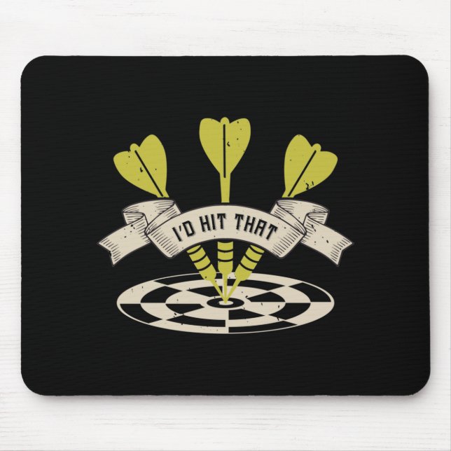 Tapis De Souris Darts - Je frapperais ce Bullseye (Devant)