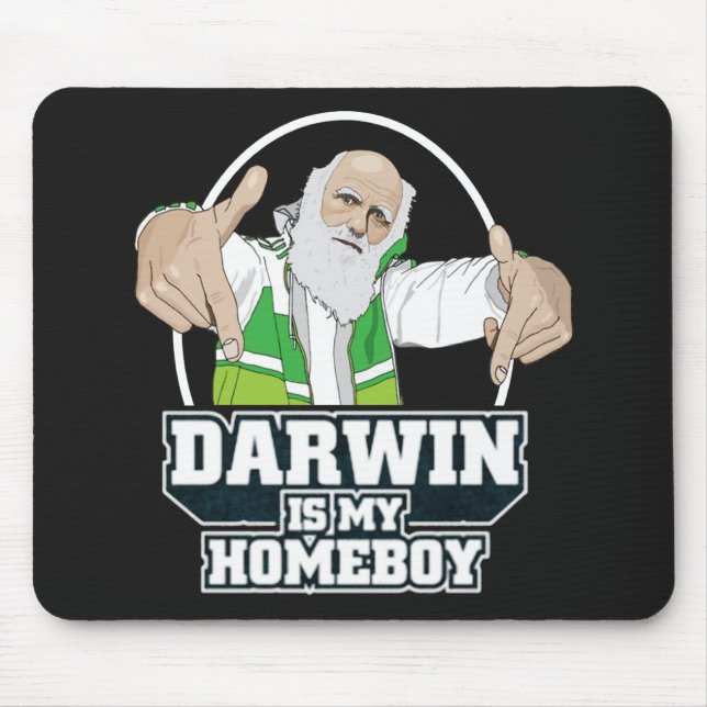 Tapis De Souris Darwin est mon Homeboy (polychrome) (Devant)