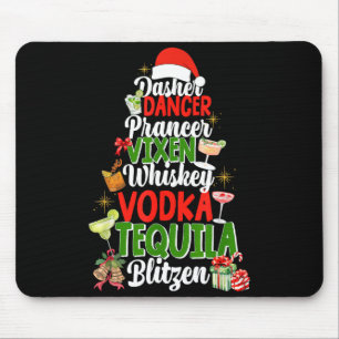 Tapis De Souris Dasher Dancer Prancer Vixen Moscato Vodka Tequila