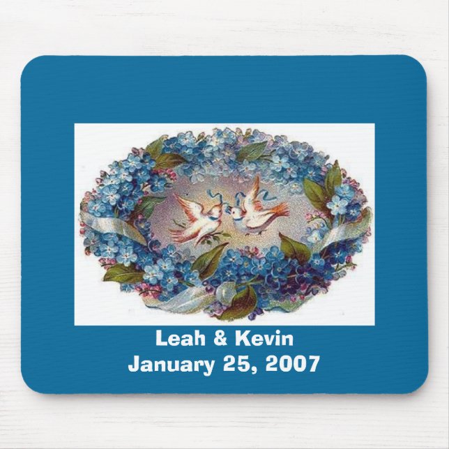 Tapis De Souris Date de mariage Mousepad (Devant)