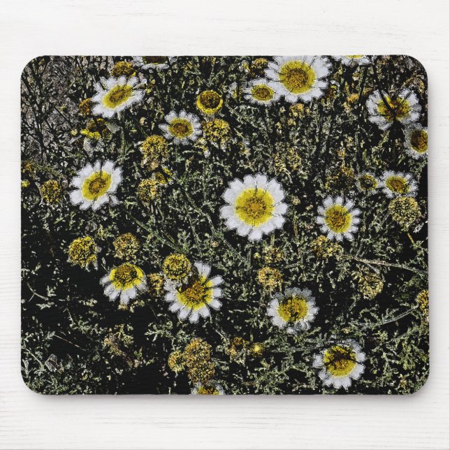 TAPIS DE SOURIS DATES BLANCHES, CENTRE JAUNE/EFFETS NUMÉRIQUES/PHO (Devant)