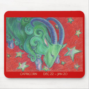 Tapis De Souris Dates du Zodiac Capricorne mousepad