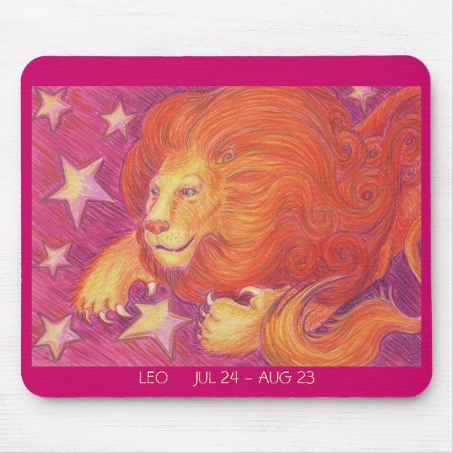 Tapis De Souris Dates du Zodiac Leo mousepad (Devant)