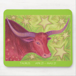 Tapis De Souris Dates du Zodiac Taurus mousepad
