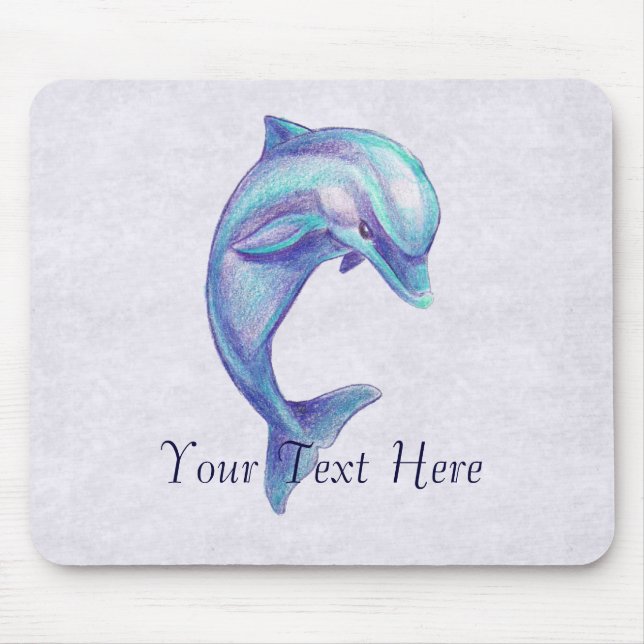 Tapis De Souris Dauphin bleu Mousepad (Devant)