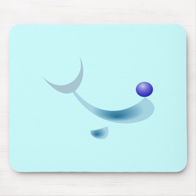 Tapis De Souris dauphin stylisé Mousepad (Devant)