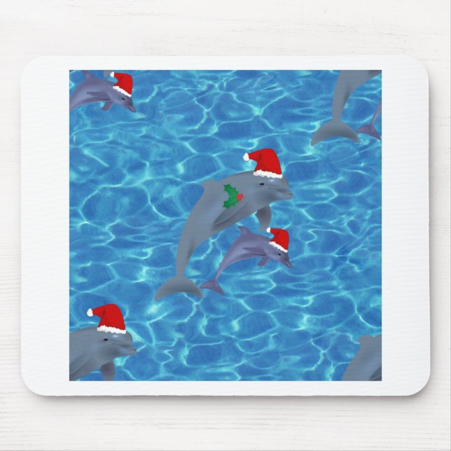 Tapis De Souris dauphins de santa claus (Devant)