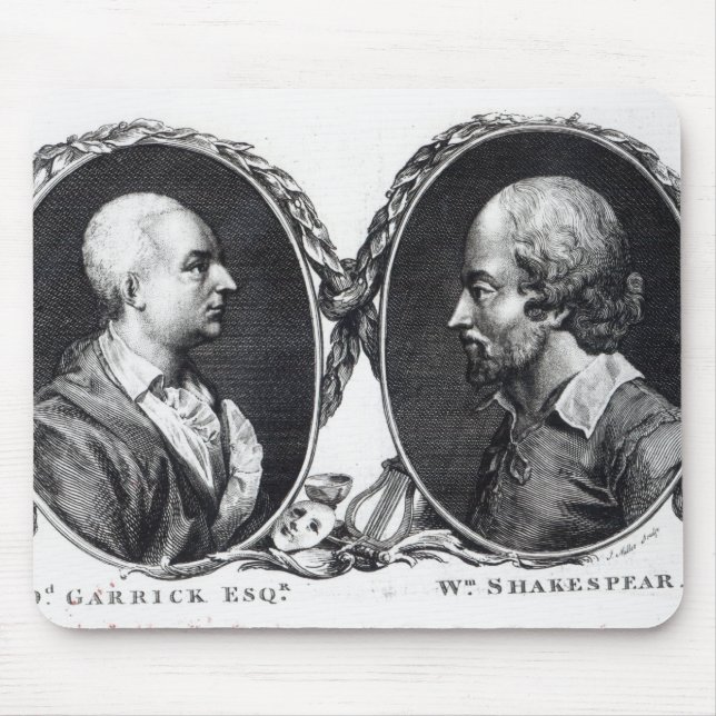 Tapis De Souris David Garrick et Shakespeare (Devant)