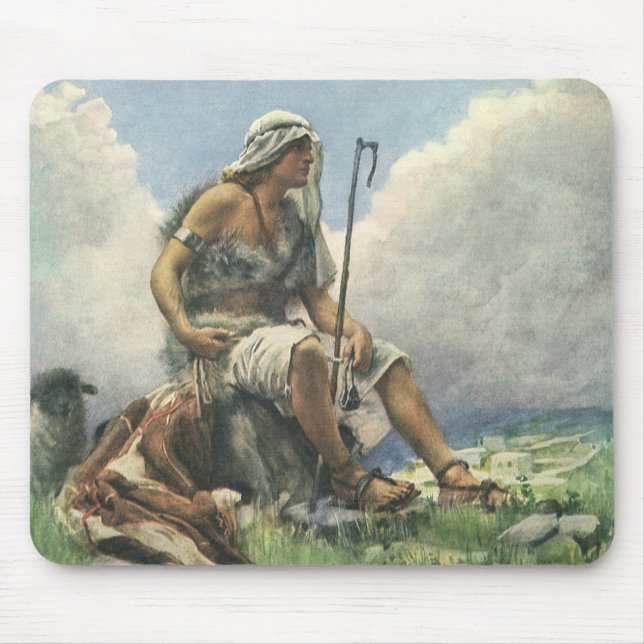 Tapis De Souris David le Berger par Copping, Religion Vintage (Devant)