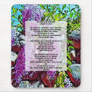 Tapis De Souris David Psalm 23 citation biblique