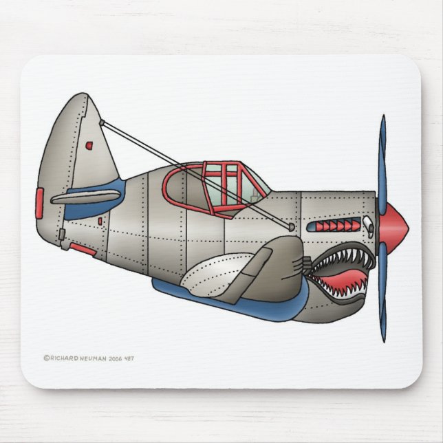 Tapis de souris d'avion de combat de 2ÈME GUERRE (Devant)