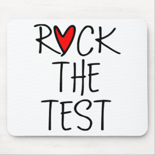 Tapis De Souris Day Rock The Test Teacher Test Day Funny Teache