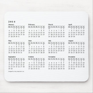 tapis de souris de 2014 calendriers