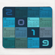 Tapis de souris de 2019 calendriers