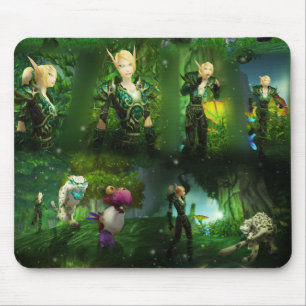 Tapis de souris de base rêveur vert