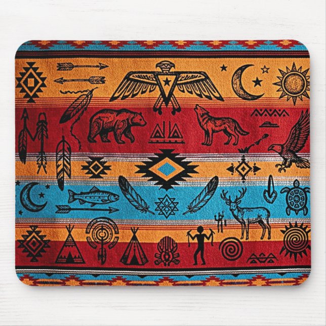 Tapis de souris de bureau Art tribal (Devant)