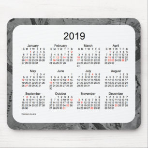 Tapis de souris de calendrier de vacances de l'art