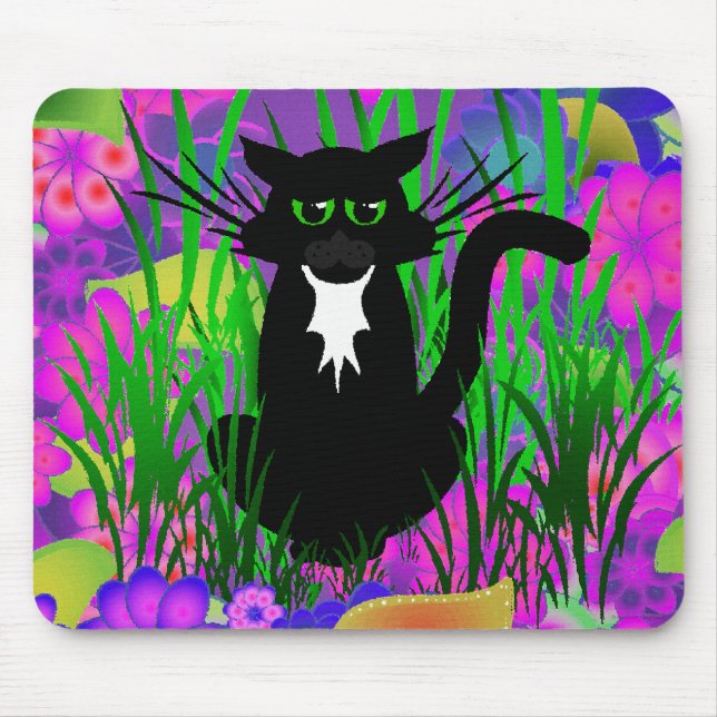 TAPIS DE SOURIS DE CAT NOIR (Devant)