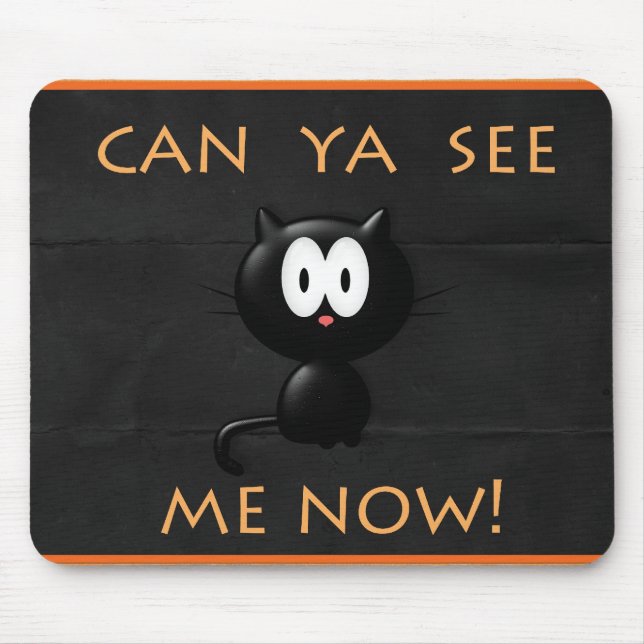 Tapis de souris de chat de Halloween ! (Devant)